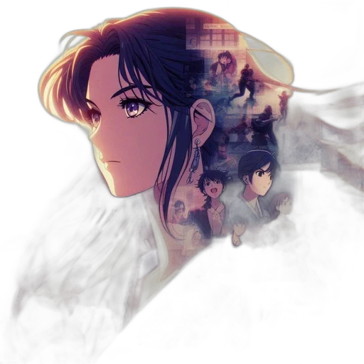 face, mask, robot, concept art, anime, watercolor, pixel art, fog transparent PNG cut-out