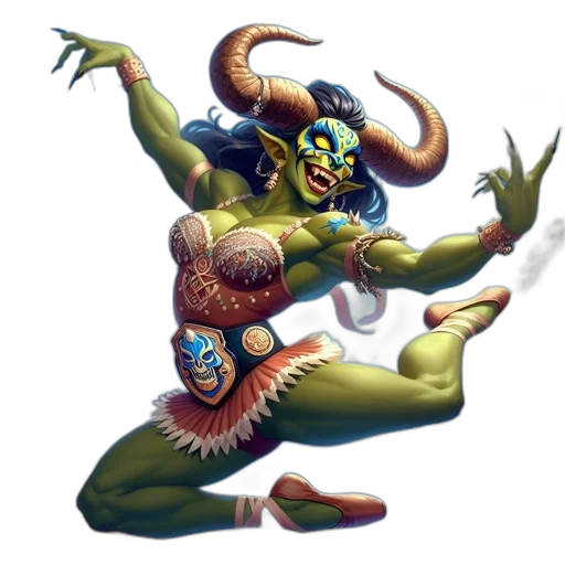 creature, staff, mask, concept art, fantasy art, 3d render, pixel art, demonic transparent PNG cut-out