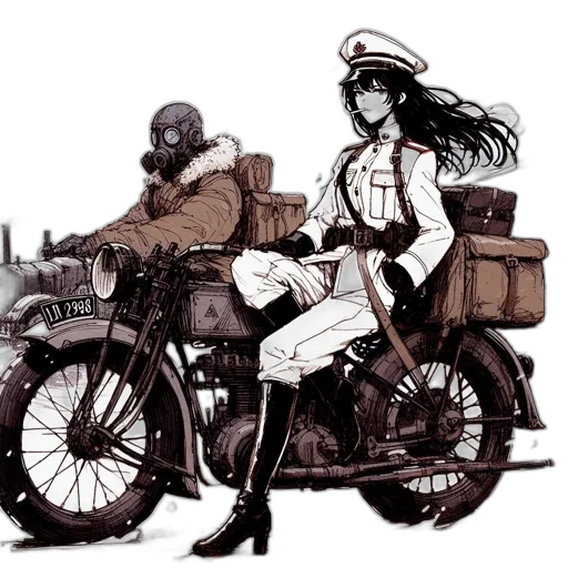 concept art, comic book art, watercolor, fantasy art, city street, monochrome, earth tones, red transparent PNG cut-out