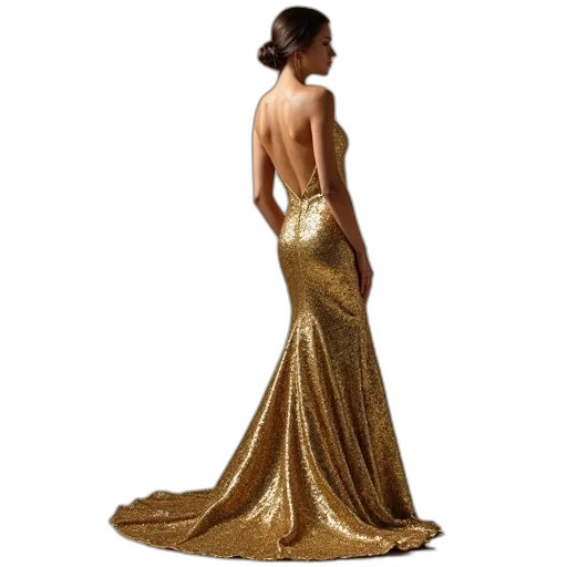 dress, jewelry, photorealistic, concept art, golden, earth tones, woman, wearing transparent PNG cut-out