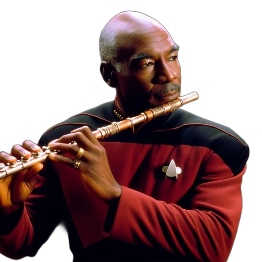 staff, weapon, outer space, individual, red, star, trek, uniform transparent PNG cut-out