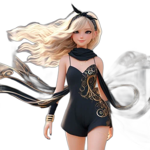 dress, jewelry, fantasy art, concept art, 3d render, photorealistic, dark, monochrome transparent PNG cut-out