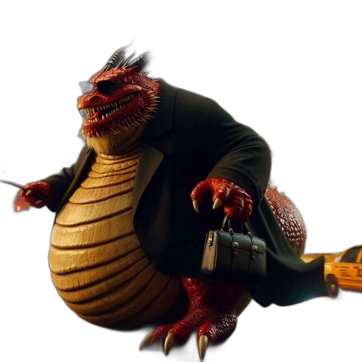 dragon, animal, creature, staff, concept art, 3d render, photorealistic, fire transparent PNG cut-out