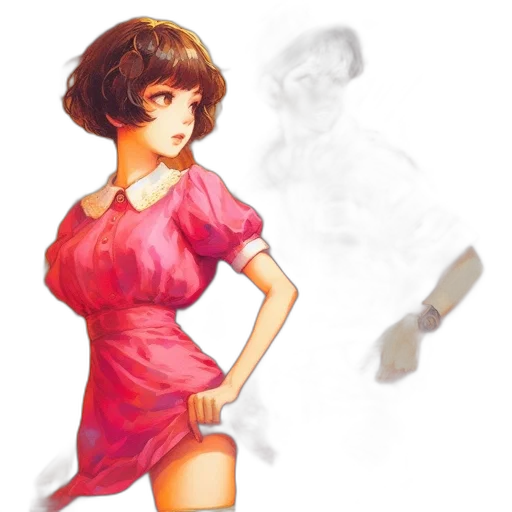 dress, concept art, photorealistic, watercolor, pixel art, fire, red, pastel transparent PNG cut-out