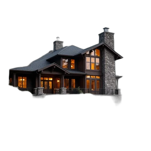building, 3d render, photorealistic, concept art, pixel art, dark, earth tones, monochrome transparent PNG cut-out
