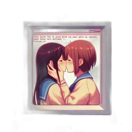 pixel art, anime, vaporwave, photorealistic, two, characters, one, long transparent PNG cut-out