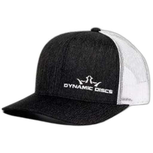 hat, staff, black, white, trucker, dynamic, discs, logo transparent PNG cut-out
