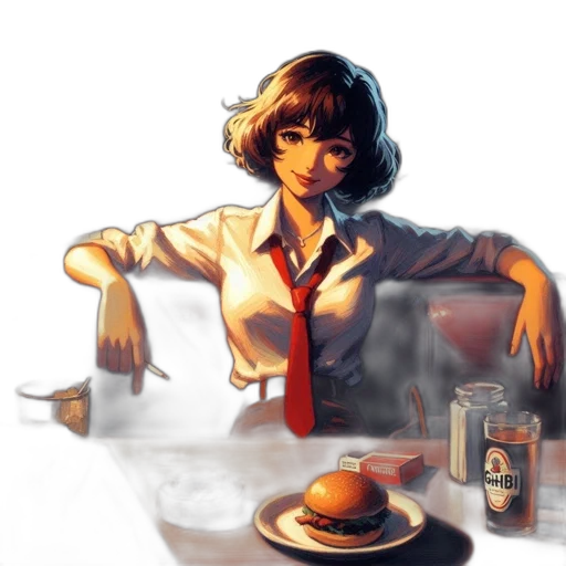 food, robot, staff, dress, concept art, photorealistic, comic book art, anime transparent PNG cut-out