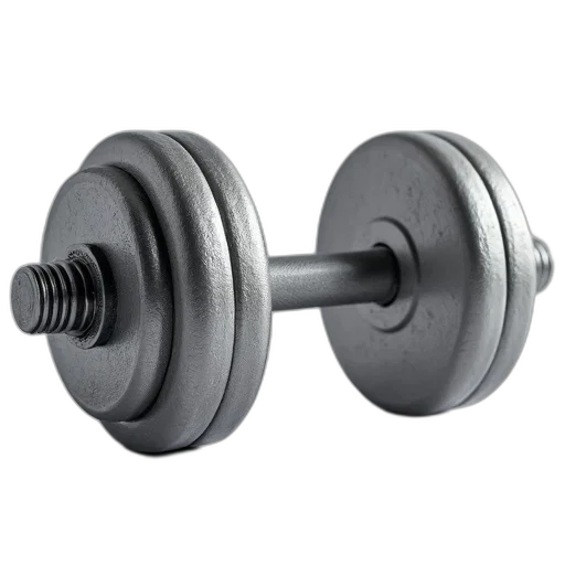 weapon, close-up, image, dumbbell, textured, surface, metallic, finish transparent PNG cut-out