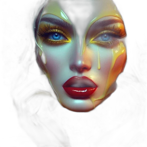 face, mask, crown, photorealistic, fantasy art, concept art, oil painting, outer space transparent PNG cut-out