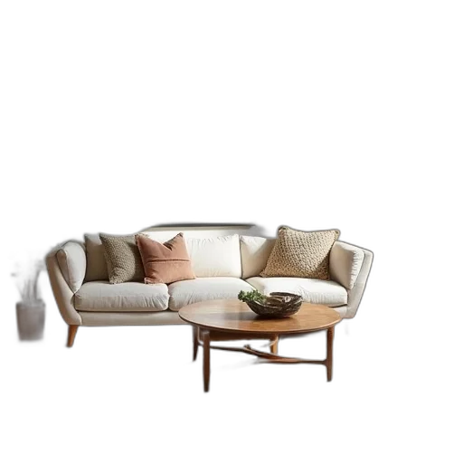 furniture, 3d render, photorealistic, earth tones transparent PNG cut-out
