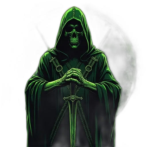 mask, staff, jacket, face, concept art, fantasy art, pixel art, comic book art transparent PNG cut-out