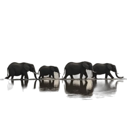 animal, 3d render, concept art, herd transparent PNG cut-out