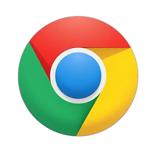 3d render, close-up, google, chrome, browser, icon, blue, red transparent PNG cut-out