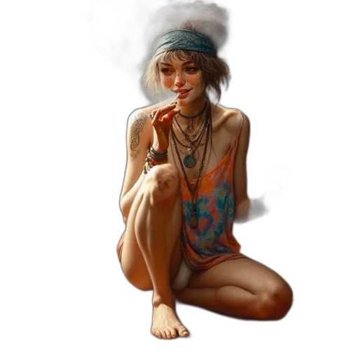 jewelry, face, staff, dress, fantasy art, concept art, photorealistic, pixel art transparent PNG cut-out