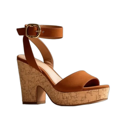 shoes, 3d render, earth tones, beautiful transparent PNG cut-out