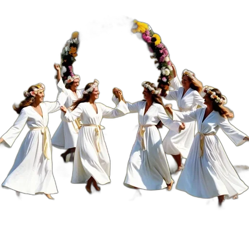 staff, crown, jewelry, concept art, idyllic, field, six, women transparent PNG cut-out