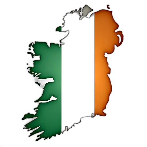 ireland, map, irish, flag transparent PNG cut-out