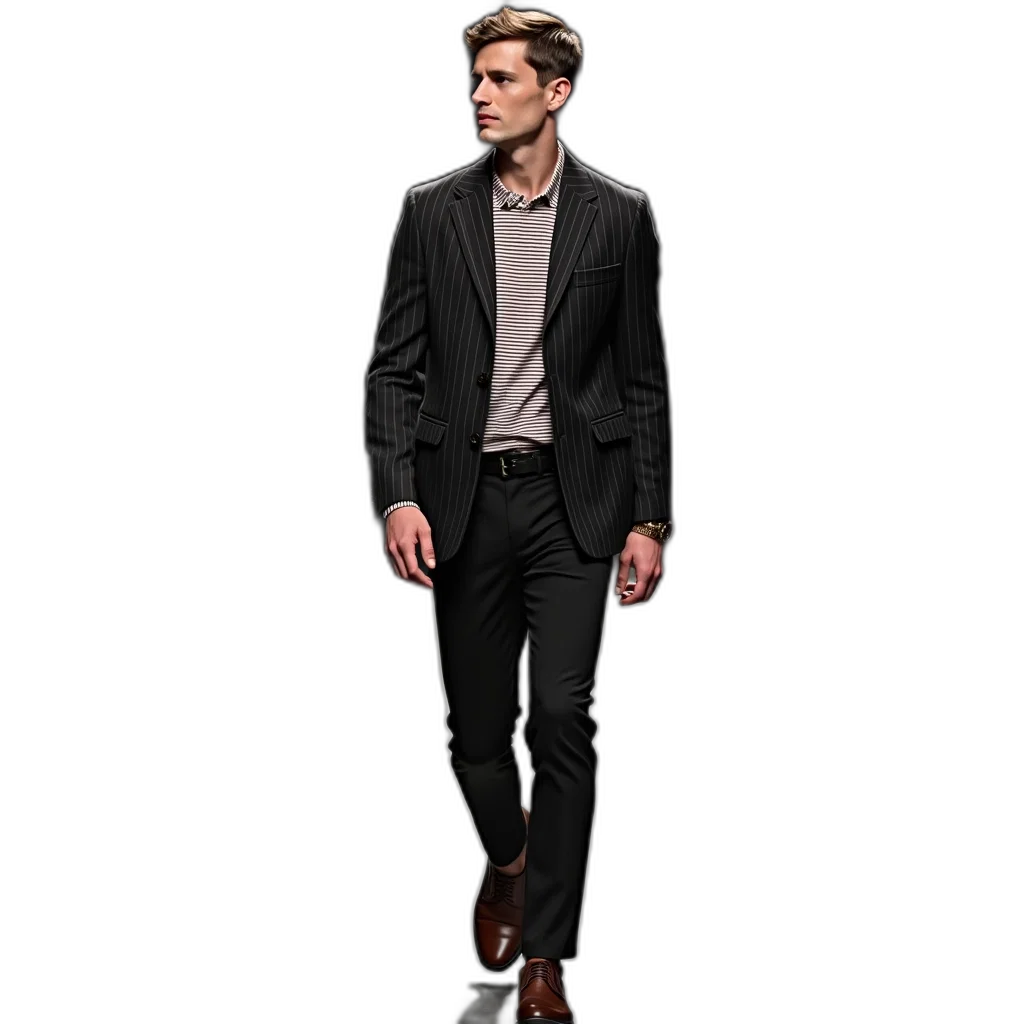 jacket, staff, 3d render, concept art, photorealistic, dark, earth tones, monochrome transparent PNG cut-out