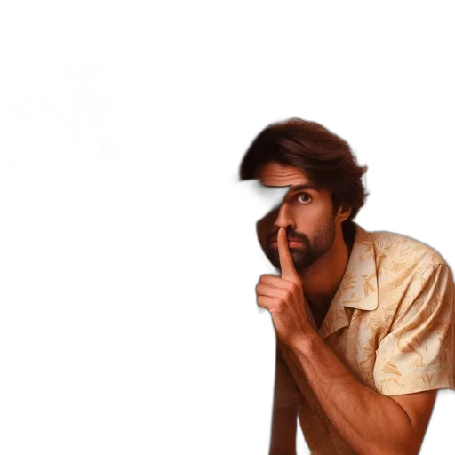 staff, face, mask, hair, photorealistic, 3d render, concept art, man transparent PNG cut-out