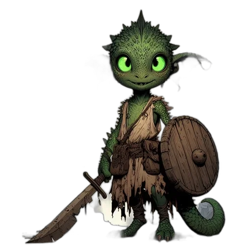 dragon, staff, creature, fantasy art, concept art, 3d render, pixel art, green transparent PNG cut-out