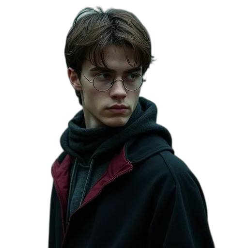 jacket, face, staff, hair transparent PNG cut-out