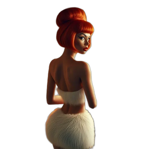 dress, hat, concept art, 3d render, fantasy art, pixel art, woman, fiery transparent PNG cut-out