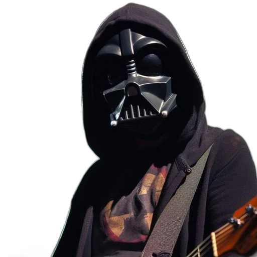 mask, individual, wears, darth, vader, amp, hooded, cloak transparent PNG cut-out
