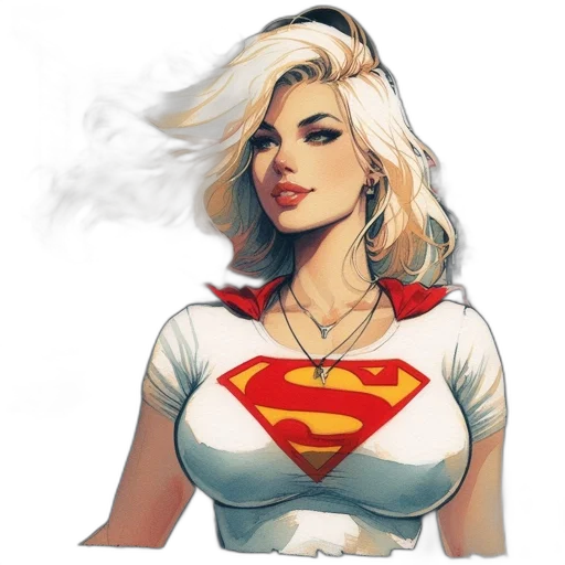 comic book art, concept art, fantasy art, cartoon, digitally, illustrated, character, blonde transparent PNG cut-out