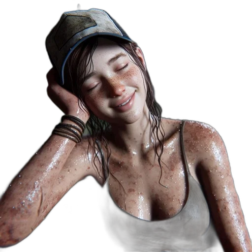 hat, photorealistic, oil painting, concept art, 3d render, rain, underwater, young transparent PNG cut-out