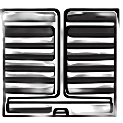 furniture, jewelry, car, hair, 3d render, concept art, monochrome, flat transparent PNG cut-out