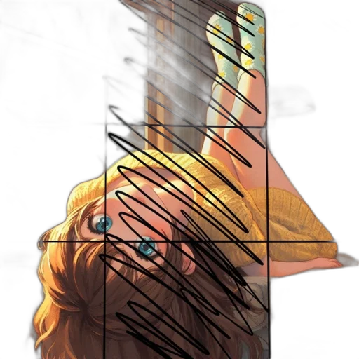 hair, face, dress, weapon, comic book art, concept art, photorealistic, 3d render transparent PNG cut-out