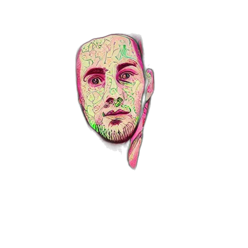 face, mask, jacket, creature transparent PNG cut-out
