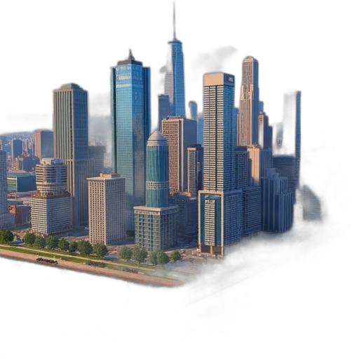building, 3d render, concept art, photorealistic, city street, sims, games, city transparent PNG cut-out