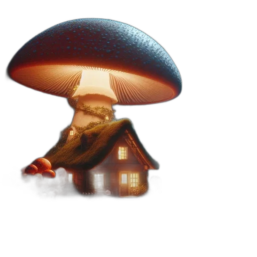 umbrella, hat, building, furniture, 3d render, concept art, pixel art, photorealistic transparent PNG cut-out