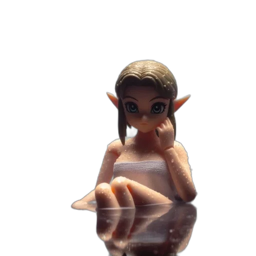 creature, dress, bottle, face, 3d render, concept art, fantasy art, photorealistic transparent PNG cut-out