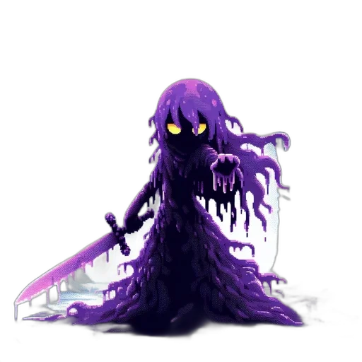 creature, staff, sword, weapon, concept art, fantasy art, pixel art, 3d render transparent PNG cut-out