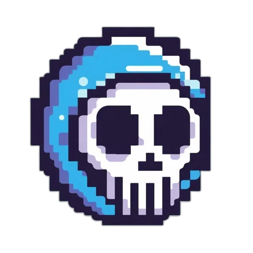 robot, crown, weapon, jewelry, pixel art, vaporwave, concept art, cyberpunk transparent PNG cut-out