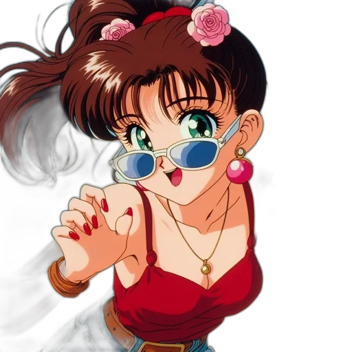 mask, jewelry, anime, cartoon, vaporwave, concept art, fire, animated transparent PNG cut-out