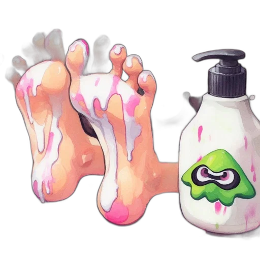 shoes, bottle, weapon, creature, watercolor, concept art, vaporwave, photorealistic transparent PNG cut-out
