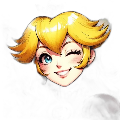face, crown, staff, anime, watercolor, concept art, cartoon, golden transparent PNG cut-out