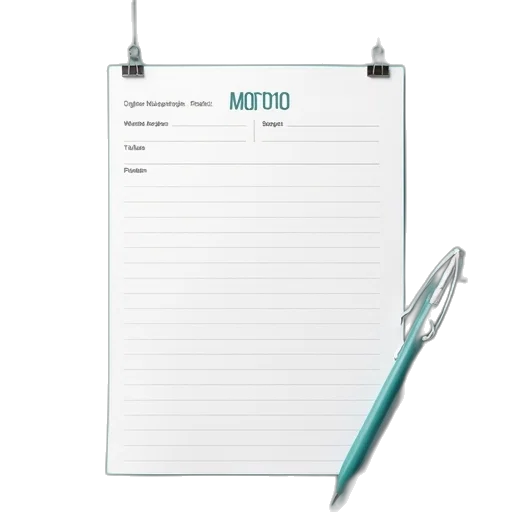memo, sheet, showing, information transparent PNG cut-out