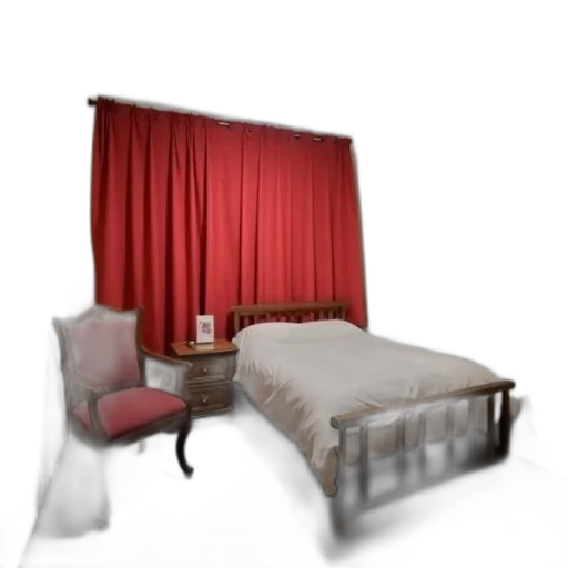 furniture, crown, staff, 3d render, photorealistic, concept art, red, small transparent PNG cut-out