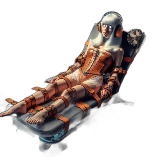 robot, jacket, furniture, dress, concept art, pixel art, comic book art, cyberpunk transparent PNG cut-out