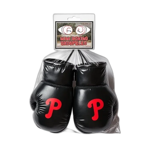 pair, black, mini, boxing, gloves, red, logos, palms transparent PNG cut-out