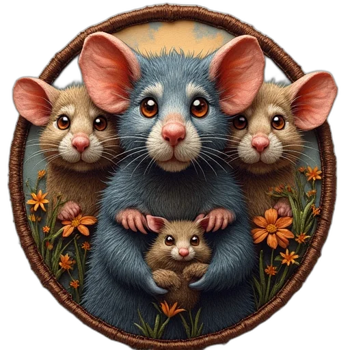 animal, photorealistic, concept art, oil painting, fantasy art, patch, shows, design transparent PNG cut-out