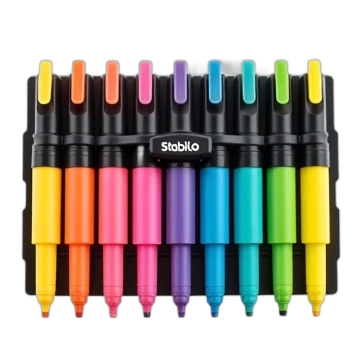umbrella, neon, colorful, set, vibrant, colored, highlighters, neatly transparent PNG cut-out