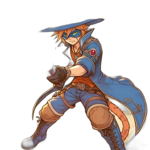 staff, weapon, concept art, fantasy art, anime, comic book art, blue, character transparent PNG cut-out