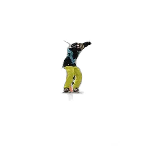 jacket, staff, animal, robot, 3d render, snowboarder, performs, trick transparent PNG cut-out