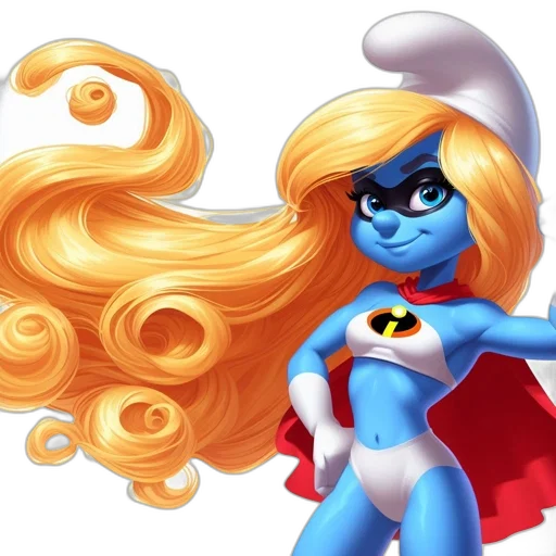 hair, comic book art, concept art, cartoon, fantasy art, blue, character, combines transparent PNG cut-out